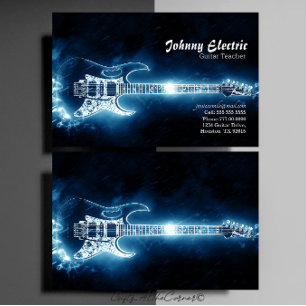 Electric Guitar Teacher Visitkort