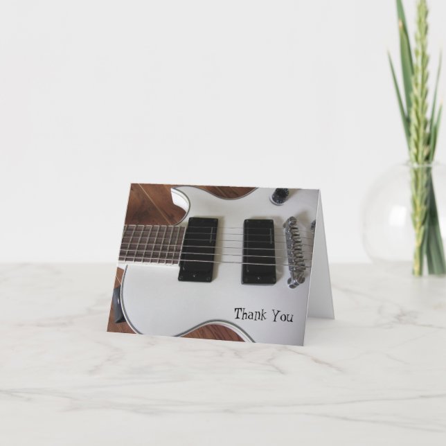 Electric Guitar Thank You Tack Kort (Framsida)