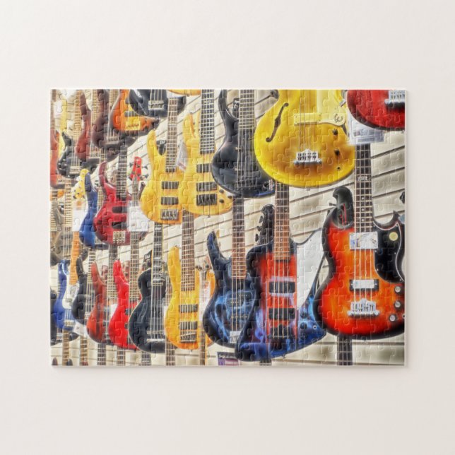 Electric Guitars Jigszawa Puzzle Pussel (Horisontell)