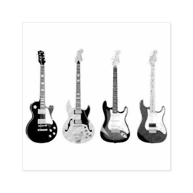 electric guitars stämpel (Tryck)