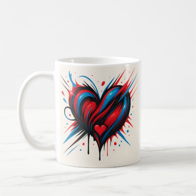 "Electric Heart Mugg - Sip with Passion" (Vänster)
