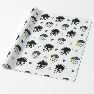 "Electric Himmel: Cloud Thunder Wrapping Papper. " Presentpapper