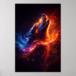 Electric Howl – Fire & Ice Vargaffisch Poster