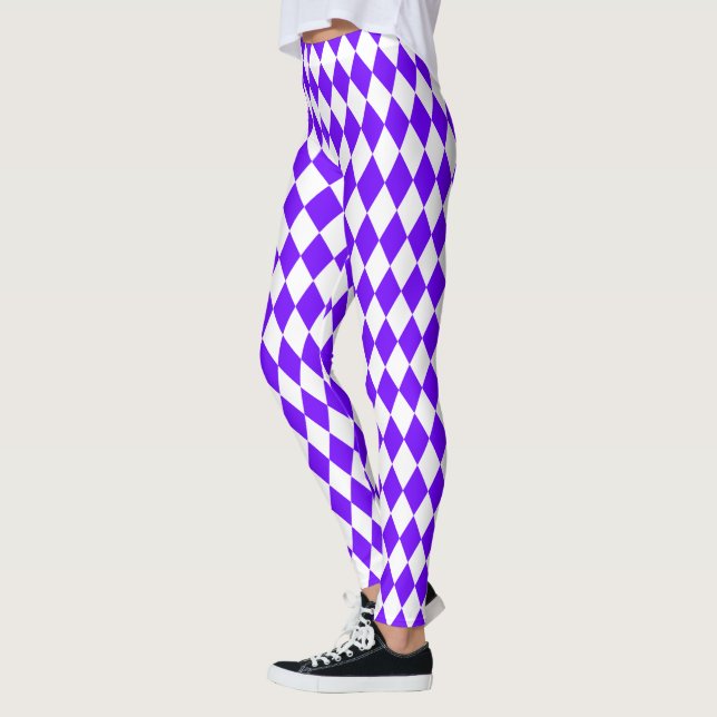 Electric Indigo Harlequin Leggings (Vänster)