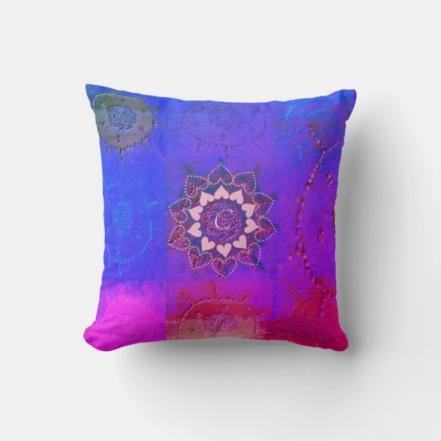 Electric Lentil Mandala Pillow Kudde (Framsida)
