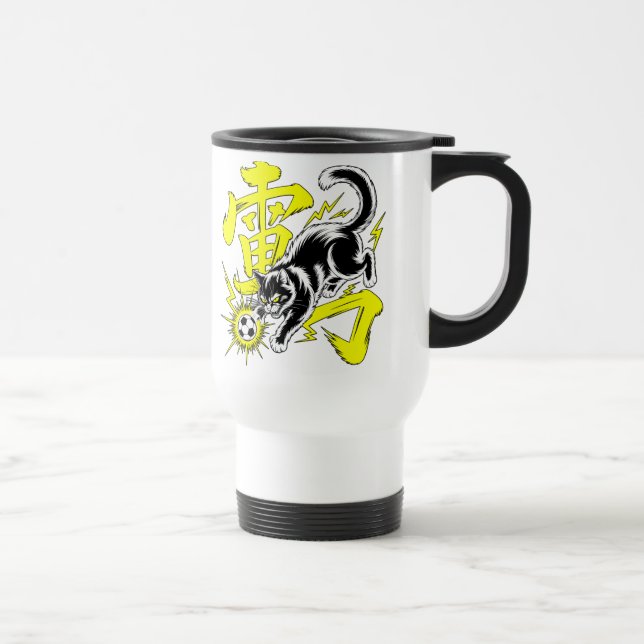 Electric Lightning Cat Mug - For Soccer Players Resemugg (Höger)