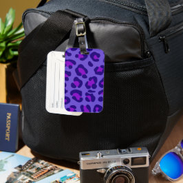 ’Electric Lila Leopard’ Bagagebricka