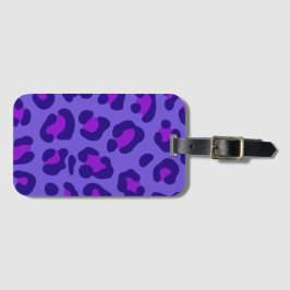 ’Electric Lila Leopard’ Bagagebricka