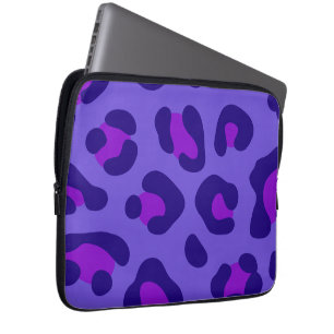 ’Electric Lila Leopard’ Laptop Fodral