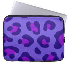 ’Electric Lila Leopard’ Laptop Fodral