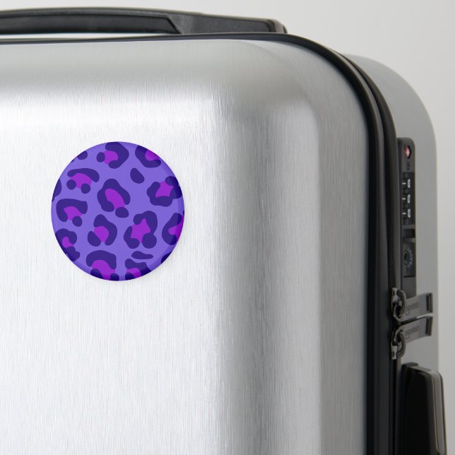 ’Electric Lila Leopard’ Magnet (In Situ (Luggage))