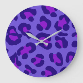 ’Electric Lila Leopard’ Stor Klocka