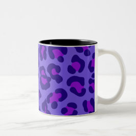 ’Electric Lila Leopard’ Två-Tonad Mugg
