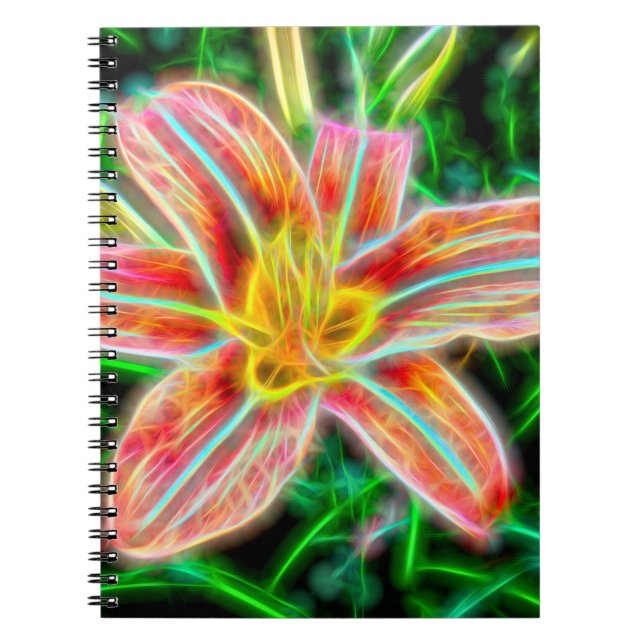 Electric Lily Spiral Notebook Anteckningsbok (Framsidan)