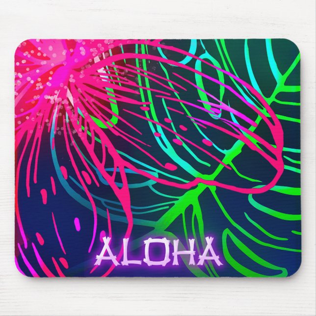 Electric Luau Tropical Night Neon Aloha Paradise Musmatta (Framsidan)
