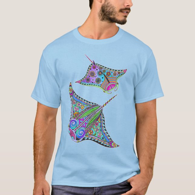 Electric Manta Rays Manar T Shirt (Framsida)