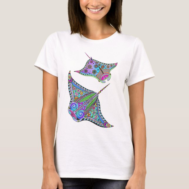 Electric Manta Rays Women's T Shirt (Framsida)