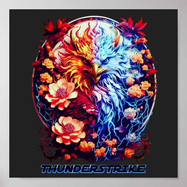 Electric Neon Eagle  Poster (Framsidan)