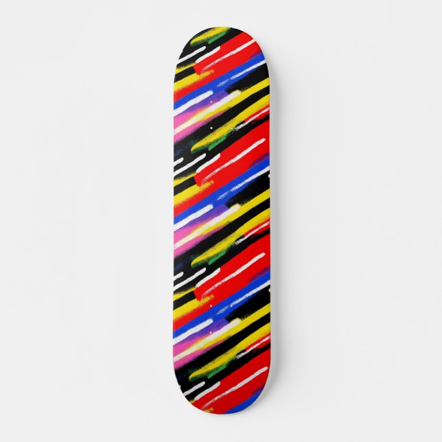 Electric Neon Stripe Riot Mini Skateboard Bräda 18,5 Cm (Framsida)