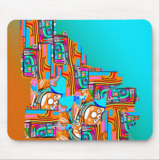 Electric Orange & Turcouise Dreams - Abstrakt Pop Musmatta