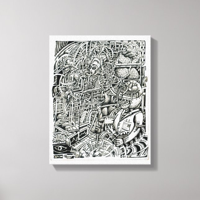 Electric Ordförande, av Brian Benson Canvastryck (Framsida)