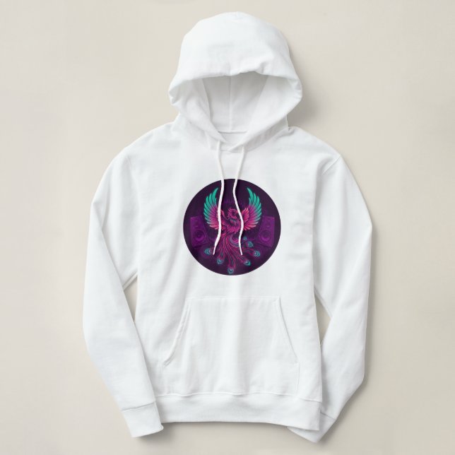 Electric Phoenix Stigning Hoodie 💜 🔥 T Shirt (Design framsida)