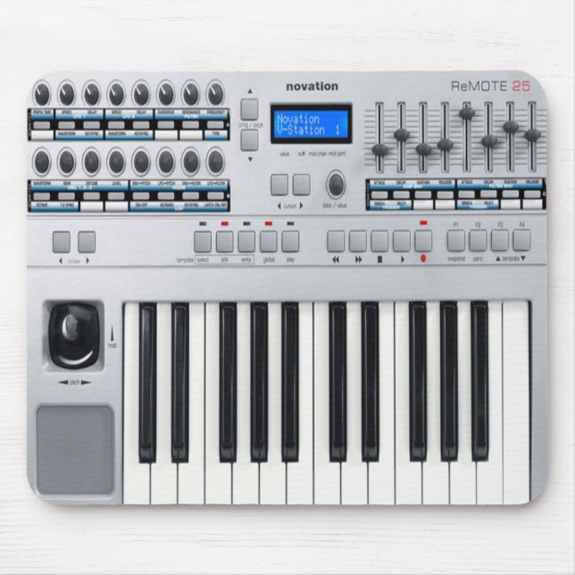 Electric Piano Mousepad, Music Älskare Musmatta (Framsidan)