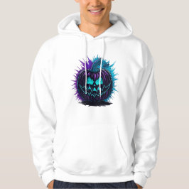 Electric Pumpkin Graffiti | Lila och kalk Hoodie
