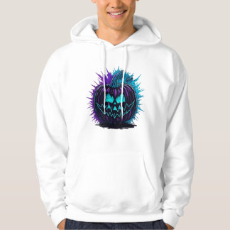 Electric Pumpkin Graffiti | Lila och kalk Hoodie