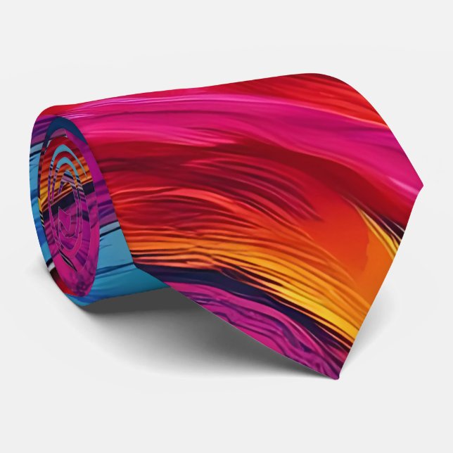 Electric Rainbow Neck Tie Slips (Rullad)