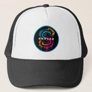 Electric S: Anpassade Bold Graffiti Monogram Keps