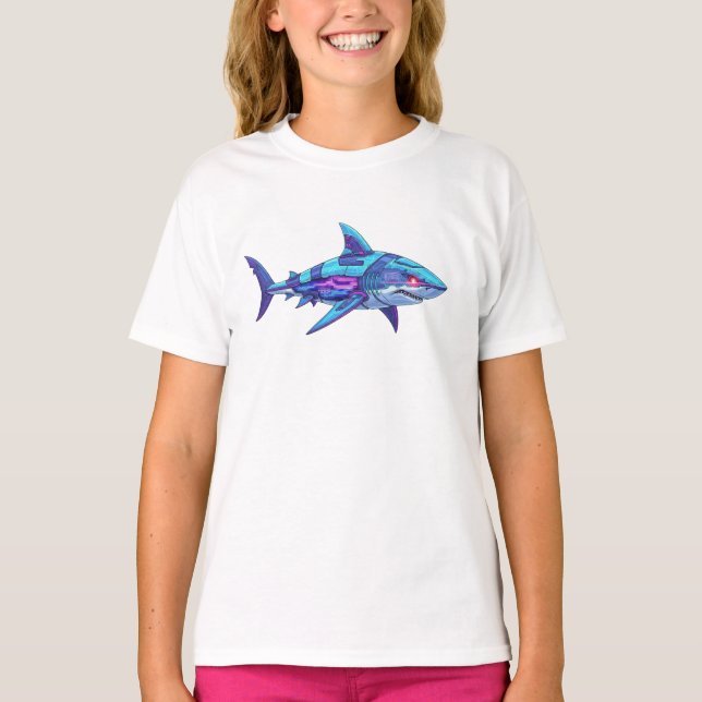 Electric Shark T Shirt (Framsida)