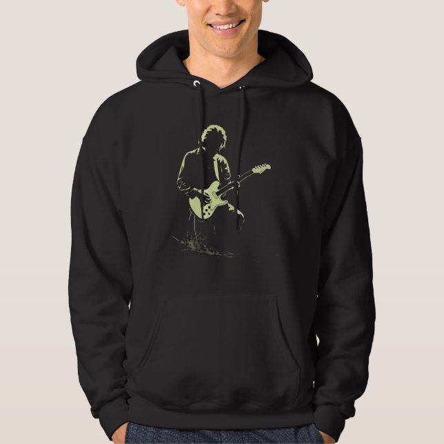 Electric Solitude Strings in the Dark Neon Silence Hoodie (Framsida)