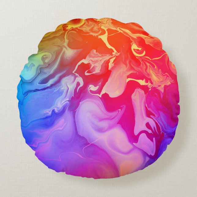 Electric Spectrum in Motion Rund Kudde (Framsidan)