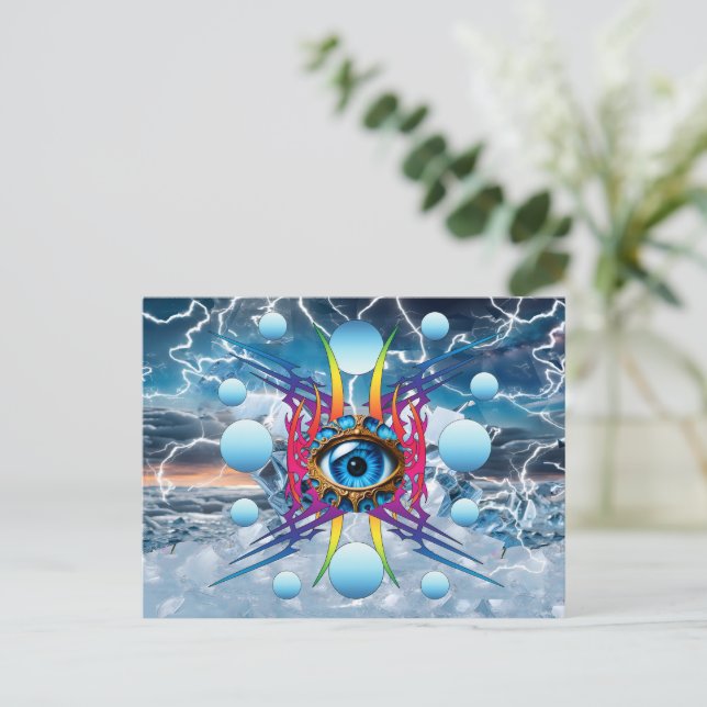 Electric Storm Helg Vykort (Stående Fram)