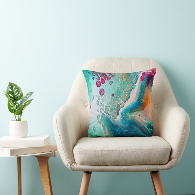 Electric Tides of Color Marble Kudde (Stol)