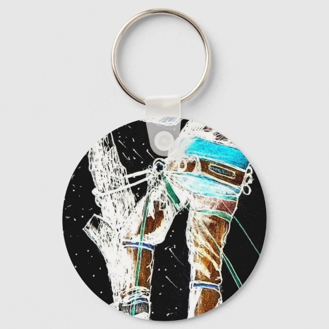 Electric Träd Surgeon Arborist chainsee Nyckelring (Framsida)