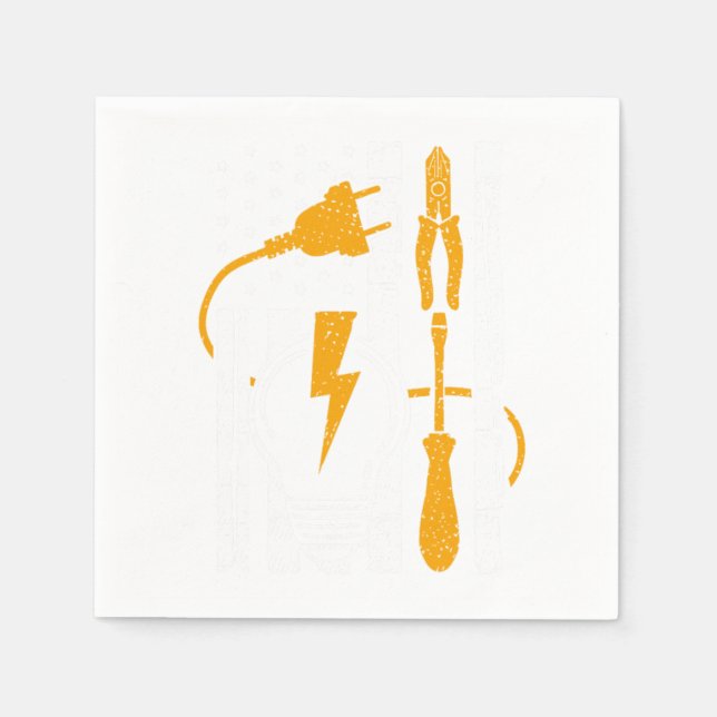 Electric Verktyg Lineman USA American Electrician Pappersservett (Framsidan)