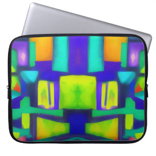 Electric Vibes Dreams Snyggt Vintage Abstrakt Art Laptop Fodral