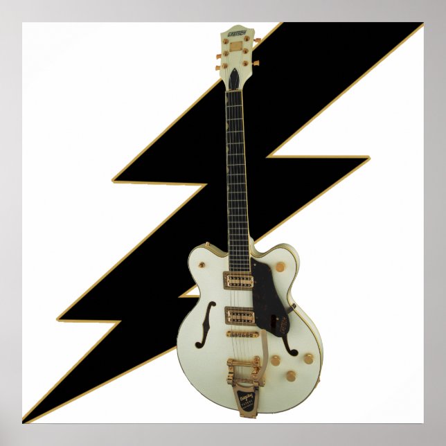 Electric White Guitar Poster (Framsidan)