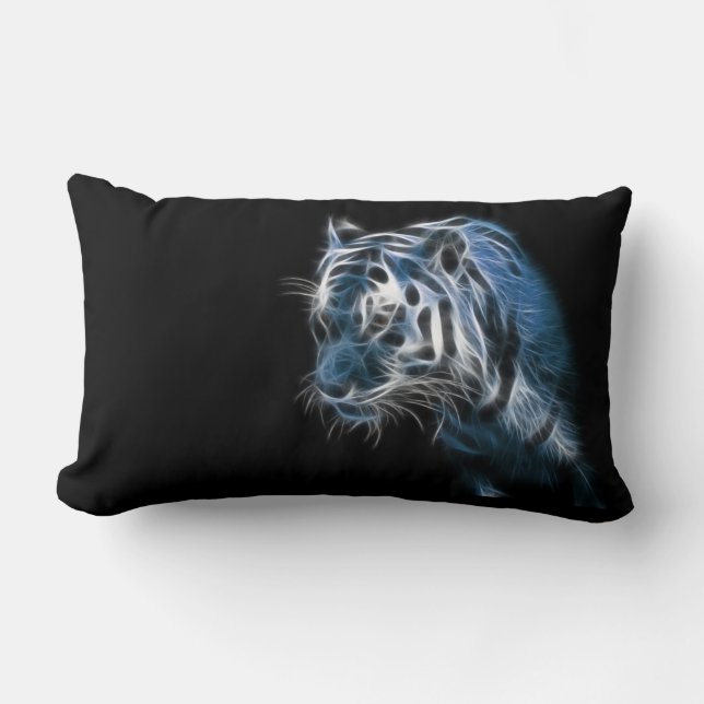 Electric White Tiger Lumbarkudde (Framsida)