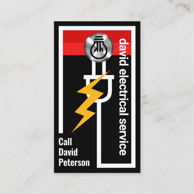 Electric Wiring Circuit Powers Bulb Visitkort (Framsida)