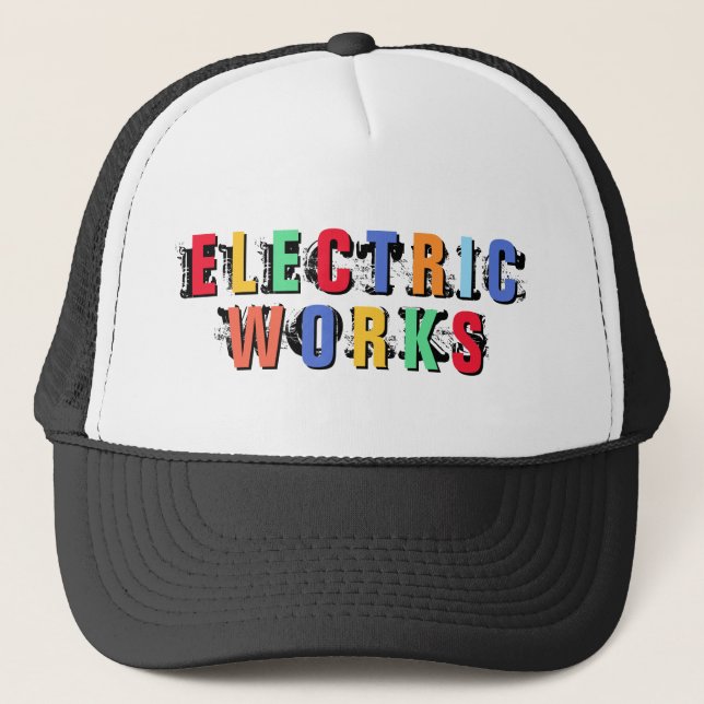 Electric Works™ rörig Truckerhatt Keps (Framsida)