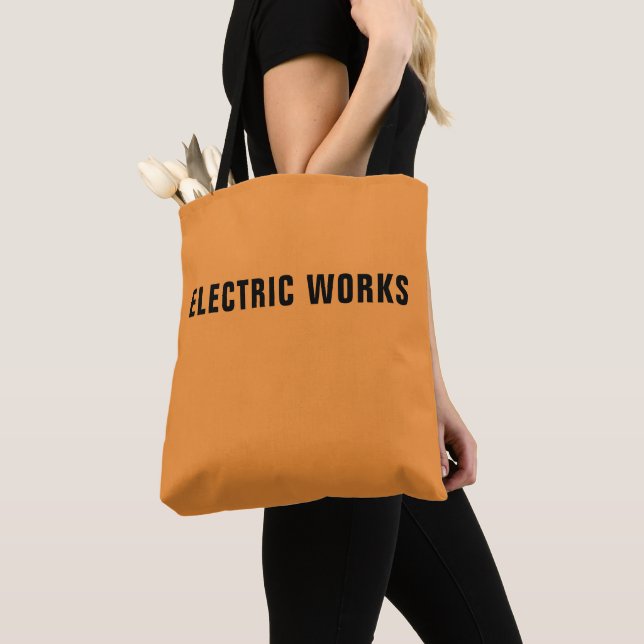 Electric Works™ Tote Bag Tygkasse (Närbild)