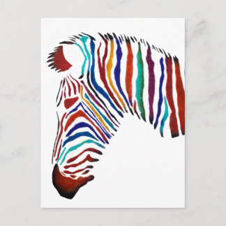 Electric Zebra Street Art Vykort