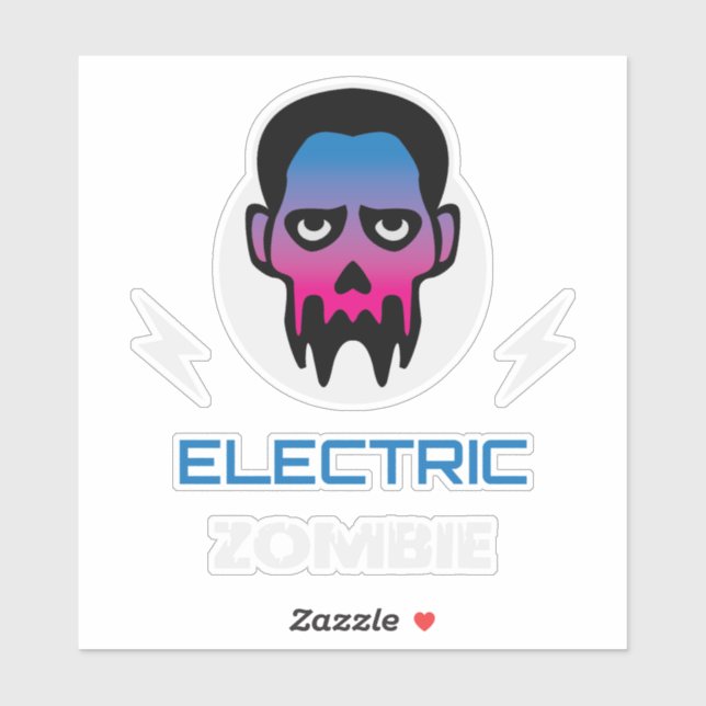 Electric Zombie Neon Klistermärken (Ark)