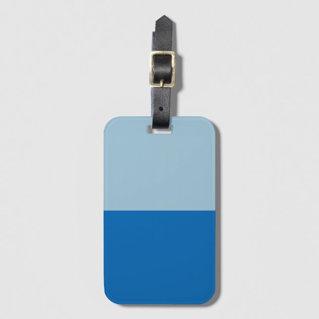 Electrical Blue Lemonade and Aquamarine Duo Tone Bagagebricka (Framsida vertikal)