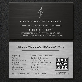 Electrical Company QR Code Professional Visitkort