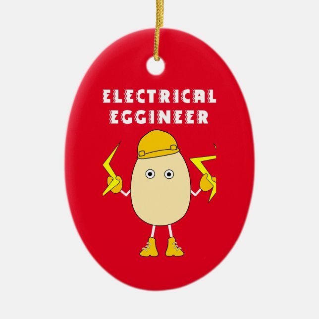 Electrical Eggineer Julgransprydnad Keramik (Framsidan)