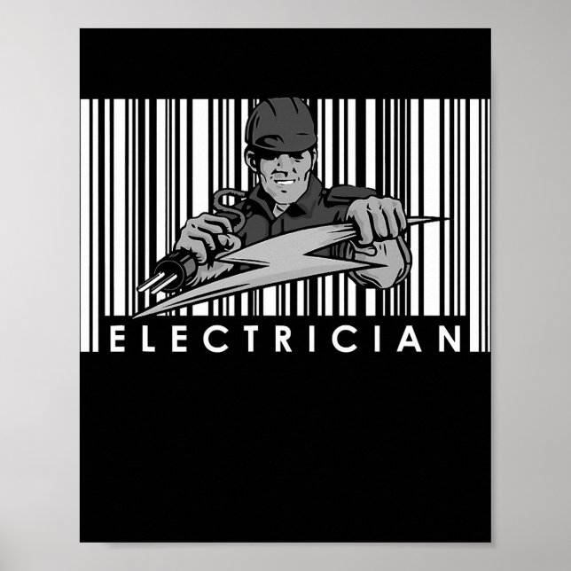Electrical Ingenjör Lineman Job Electrician Poster (Framsidan)
